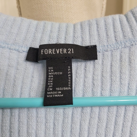 Blue Ribbed Button-Up Vest - Picture 3 of 5